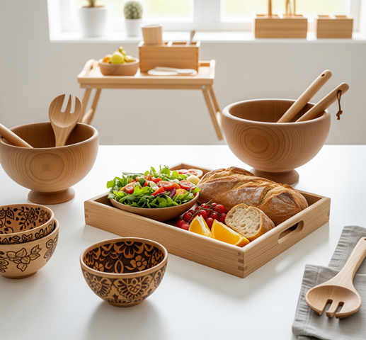 Durable Presentations with Beech Wood High-Sided Tray