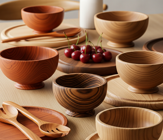 Add a Natural Touch to Your Table with Cherry Wood Wooden Bowls