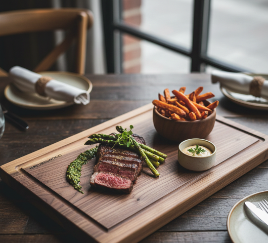 Strengthen your brand image in hotels and restaurants with wooden serving products.