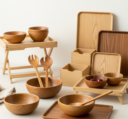 Minimalist Decor with Linden Tree Organizer Wooden Boxes