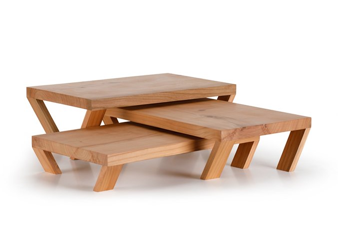 Yükseltici Set Sunum Ahşabı / Kiraz / 3149