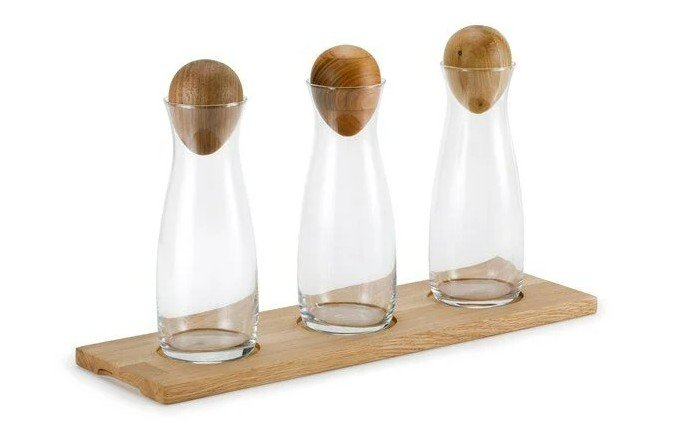 Cam İçecek Sunum Ahşap Kapağı / Kiraz /  3106