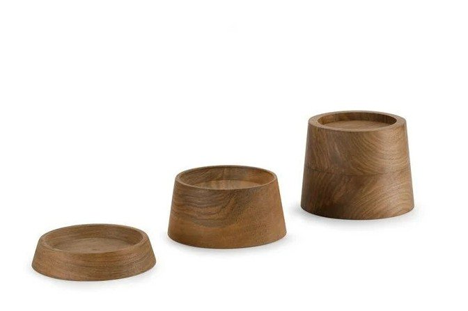 Cam İçecek Sunum Ahşabı Yükselticisi / Ceviz /  3109