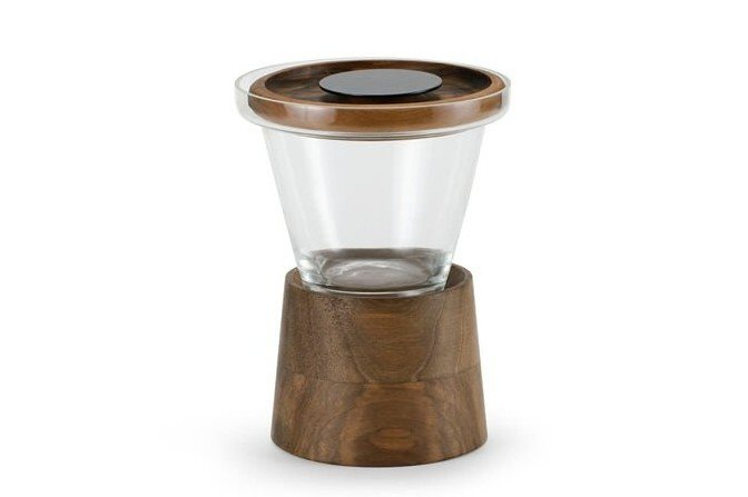 Glass Beverage Serving Wood Riser / Walnut / 3110