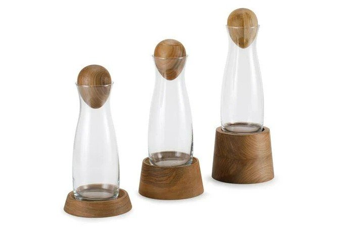 Glass Beverage Serving Wood Riser / Walnut / 3110